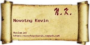 Novotny Kevin névjegykártya