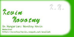 kevin novotny business card